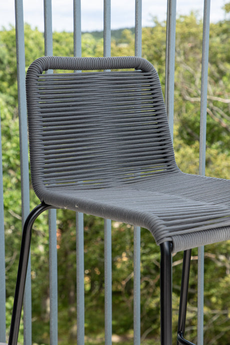 Lindos Outdoor - Barhocker - dunkelgrau/Rope - Outdoor - Barhocker - ALVAHOME