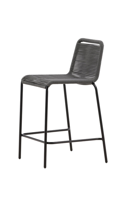Lindos Outdoor - Barhocker - dunkelgrau/Rope - Outdoor - Barhocker - ALVAHOME