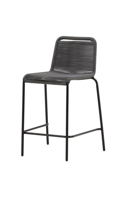 Lindos Outdoor - Barhocker - dunkelgrau/Rope - Outdoor - Barhocker - ALVAHOME