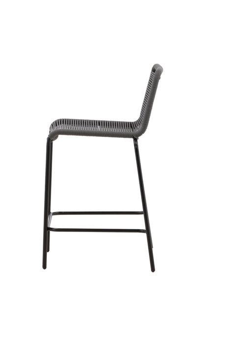 Lindos Outdoor - Barhocker - dunkelgrau/Rope - Outdoor - Barhocker - ALVAHOME