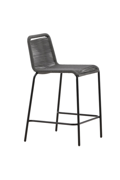 Lindos Outdoor - Barhocker - dunkelgrau/Rope - Outdoor - Barhocker - ALVAHOME