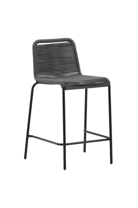 Lindos Outdoor - Barhocker - dunkelgrau/Rope - Outdoor - Barhocker - ALVAHOME