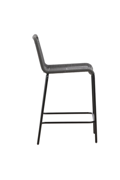 Lindos Outdoor - Barhocker - dunkelgrau/Rope - Outdoor - Barhocker - ALVAHOME
