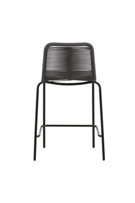 Lindos Outdoor - Barhocker - dunkelgrau/Rope - Outdoor - Barhocker - ALVAHOME