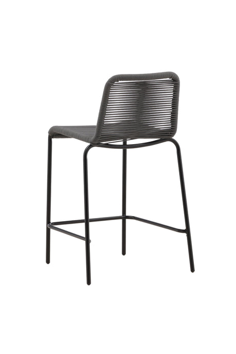 Lindos Outdoor - Barhocker - dunkelgrau/Rope - Outdoor - Barhocker - ALVAHOME
