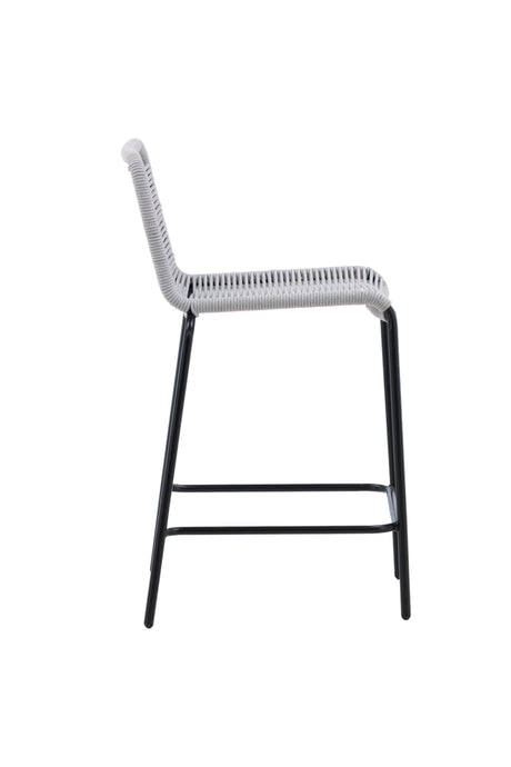Lindos Outdoor - Barhocker - hellgrau/Rope - Outdoor - Barhocker - ALVAHOME