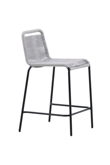 Lindos Outdoor - Barhocker - hellgrau/Rope - Outdoor - Barhocker - ALVAHOME