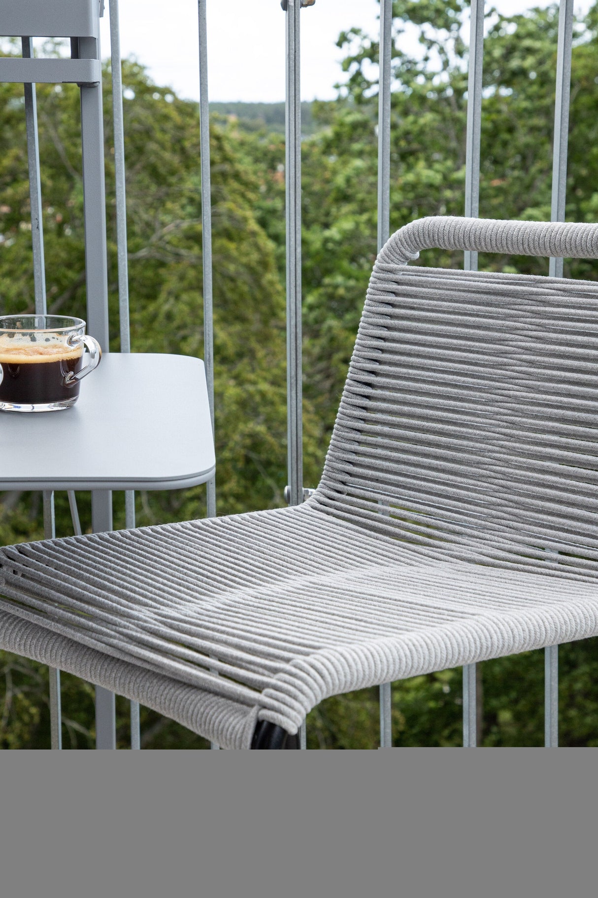 Lindos Outdoor - Barhocker - hellgrau/Rope - Outdoor - Barhocker - ALVAHOME