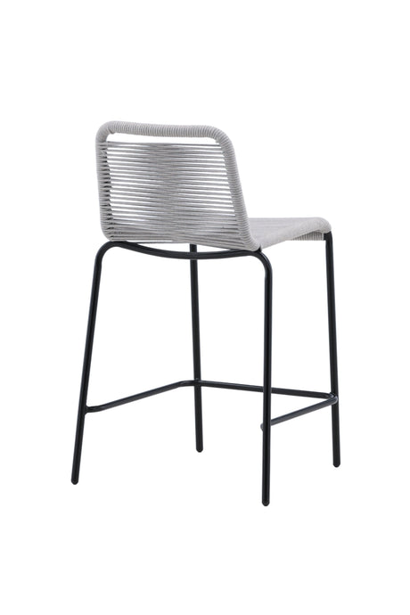 Lindos Outdoor - Barhocker - hellgrau/Rope - Outdoor - Barhocker - ALVAHOME