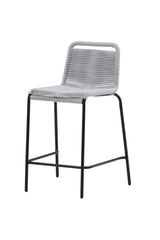 Lindos Outdoor - Barhocker - hellgrau/Rope - Outdoor - Barhocker - ALVAHOME