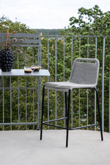 Lindos Outdoor - Barhocker - hellgrau/Rope - Outdoor - Barhocker - ALVAHOME