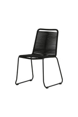 Lindos Outdoor - Essstuhl - schwarz/Rope - Outdoor - Essstühle - ALVAHOME