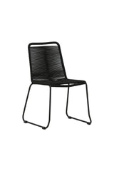Lindos Outdoor - Essstuhl - schwarz/Rope - Outdoor - Essstühle - ALVAHOME
