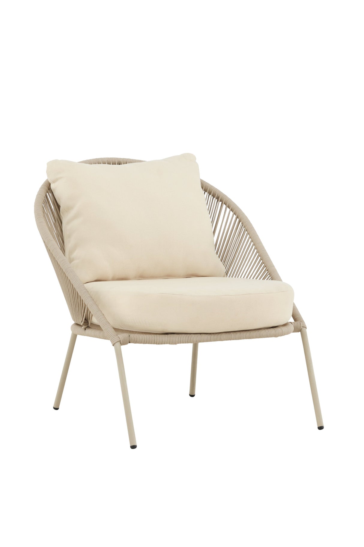 Lindos Outdoor Lounge - Stuhl - beige/Stahl - Accent Chair - ALVAHOME