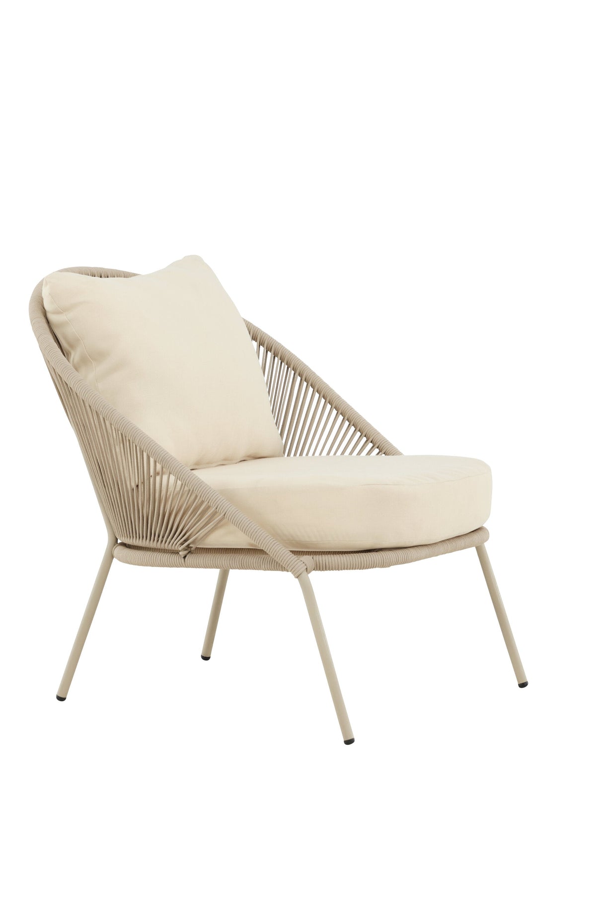 Lindos Outdoor Lounge - Stuhl - beige/Stahl - Accent Chair - ALVAHOME