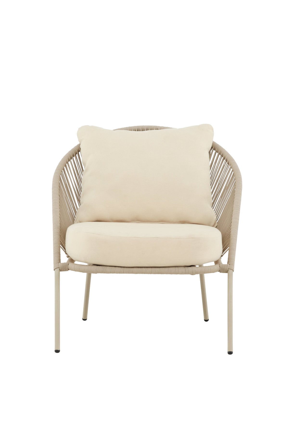 Lindos Outdoor Lounge - Stuhl - beige/Stahl - Accent Chair - ALVAHOME