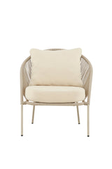 Lindos Outdoor Lounge - Stuhl - beige/Stahl - Accent Chair - ALVAHOME
