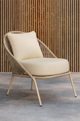 Lindos Outdoor Lounge - Stuhl - beige/Stahl - Accent Chair - ALVAHOME