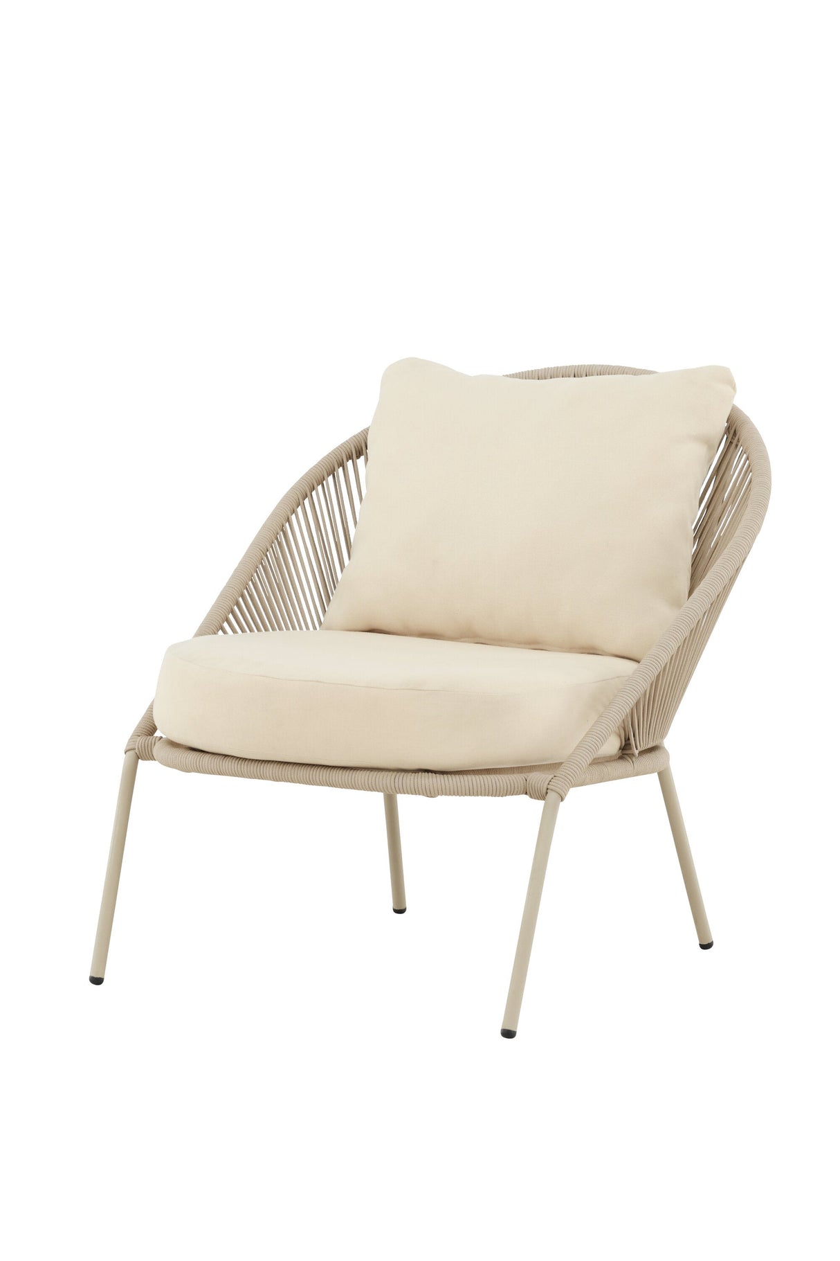 Lindos Outdoor Lounge - Stuhl - beige/Stahl - Accent Chair - ALVAHOME
