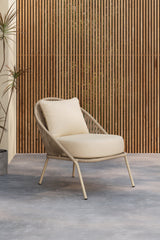 Lindos Outdoor Lounge - Stuhl - beige/Stahl - Accent Chair - ALVAHOME