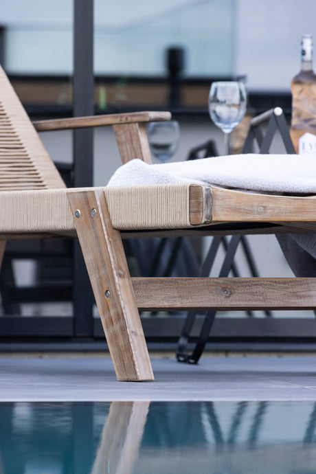 Little John Outdoor Sun - Lounge - braun/Akazie - Outdoor Sun - Lounges - ALVAHOME