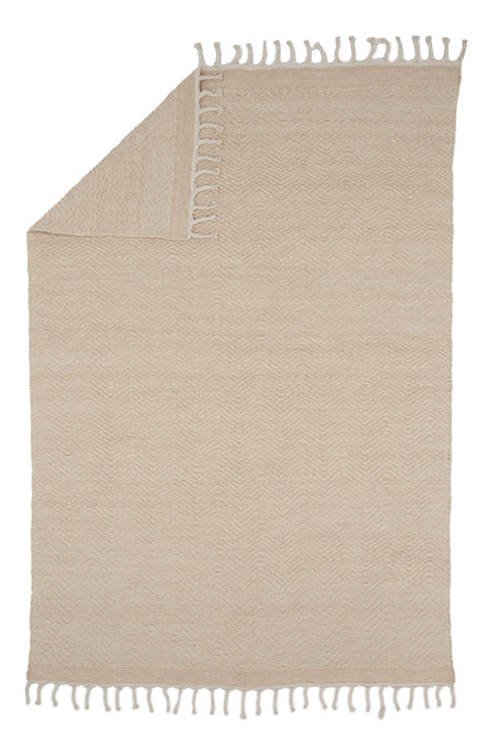 Loke Wohnzimmerteppich - beige/Wolle - Wohnzimmerteppiche - ALVAHOME