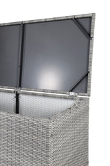 London Kissenbox - grau/Weidengeflecht - Kissenboxen - ALVAHOME