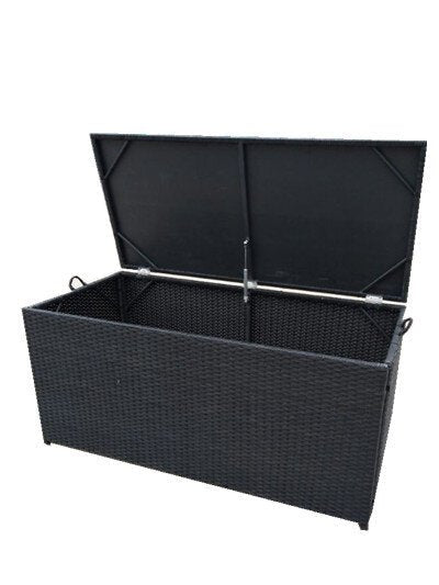 London Kissenbox - schwarz/Weidengeflecht - Kissenboxen - ALVAHOME