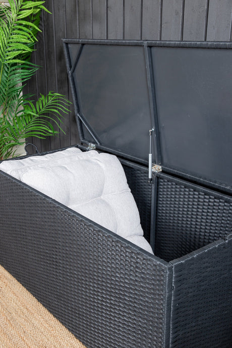 London Kissenbox - schwarz/Weidengeflecht - Kissenboxen - ALVAHOME
