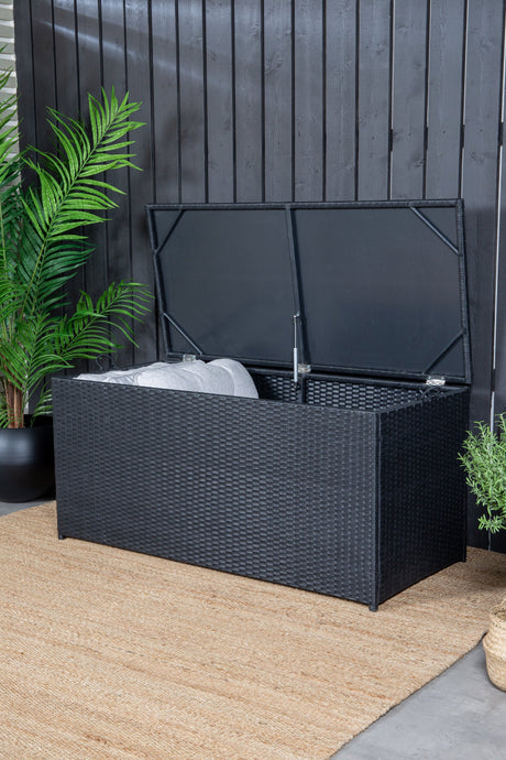 London Kissenbox - schwarz/Weidengeflecht - Kissenboxen - ALVAHOME