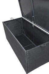London Kissenbox - schwarz/Weidengeflecht - Kissenboxen - ALVAHOME