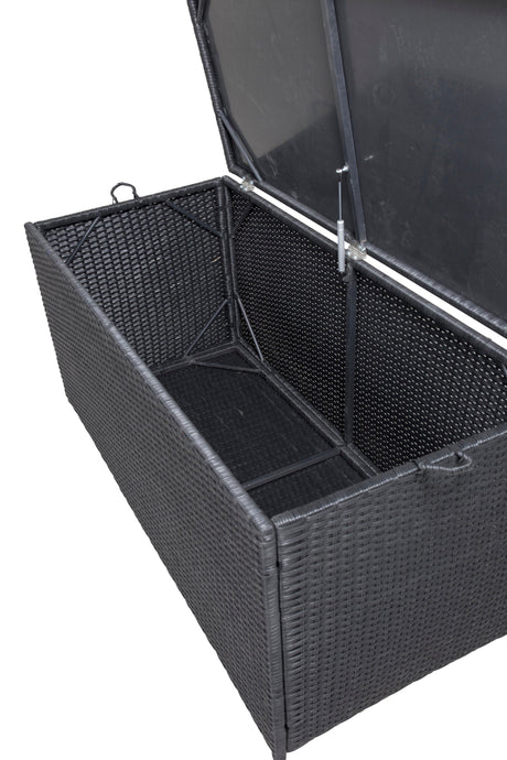 London Kissenbox - schwarz/Weidengeflecht - Kissenboxen - ALVAHOME
