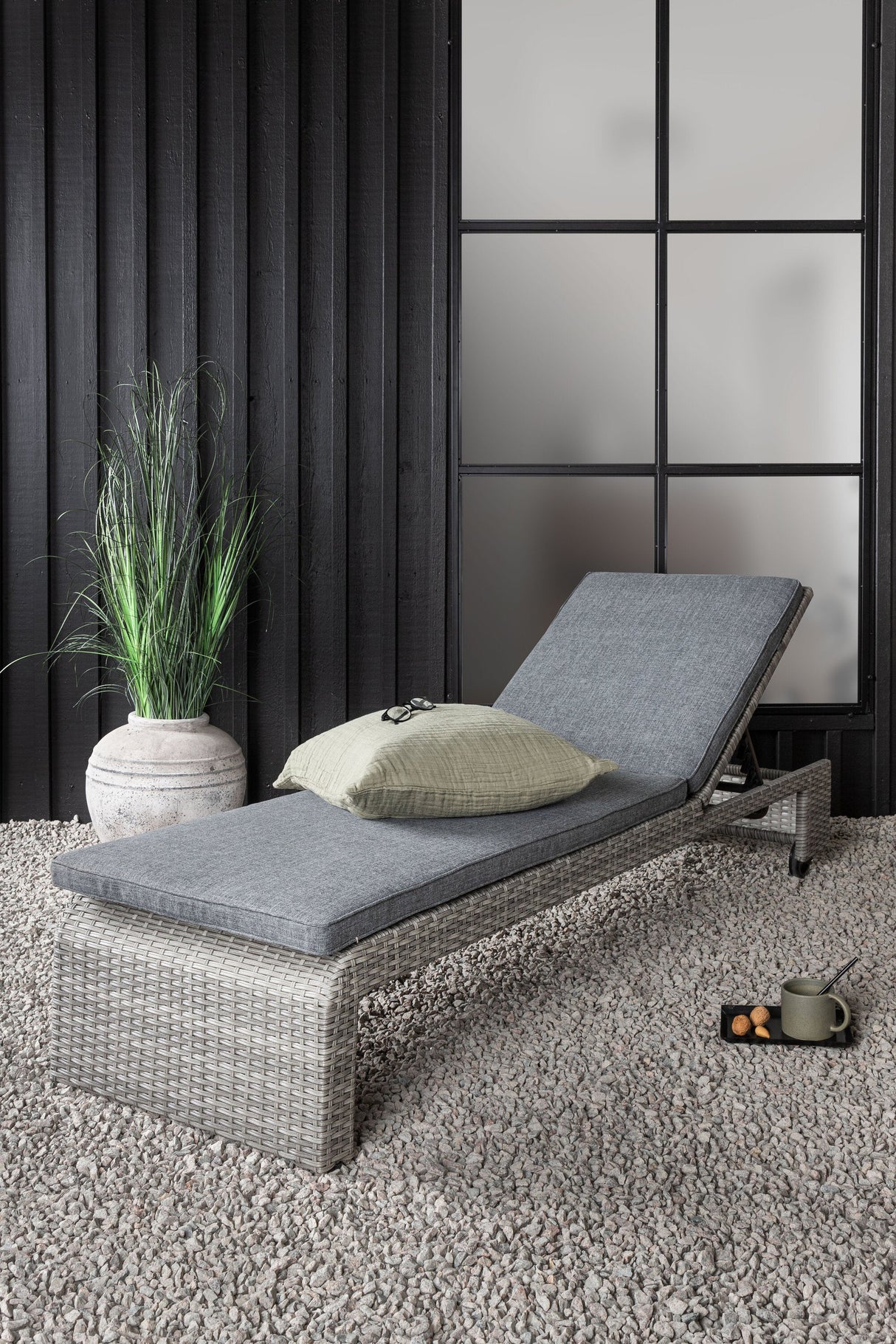 London Outdoor Sun - Lounge - grau/Weidengeflecht - Outdoor Sun - Lounges - ALVAHOME