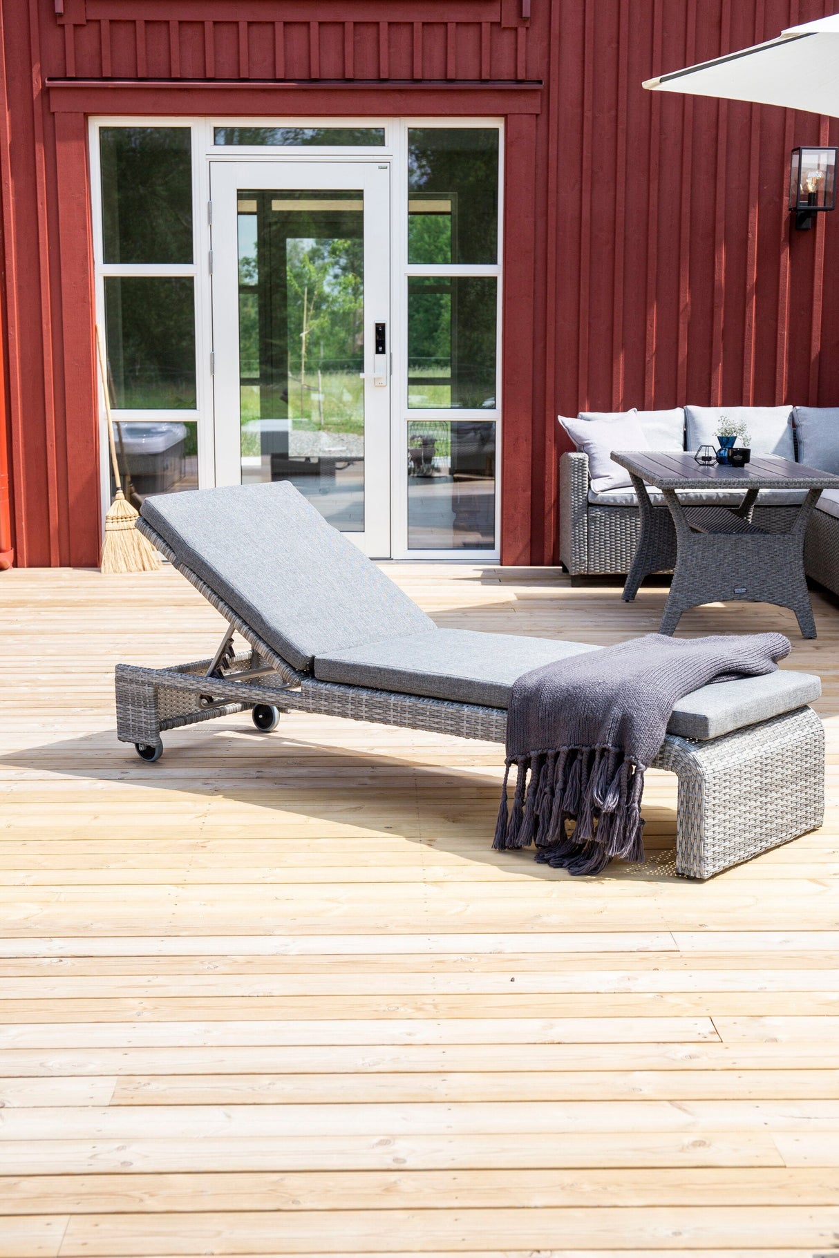London Outdoor Sun - Lounge - grau/Weidengeflecht - Outdoor Sun - Lounges - ALVAHOME