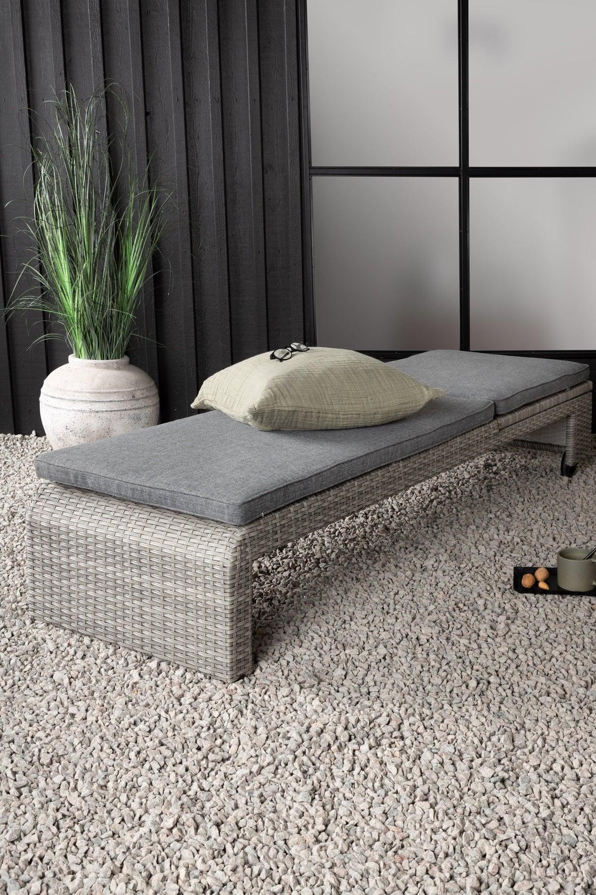 London Outdoor Sun - Lounge - grau/Weidengeflecht - Outdoor Sun - Lounges - ALVAHOME