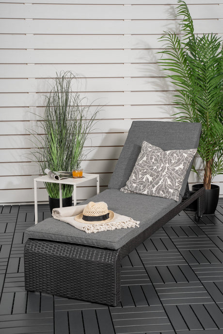 London Outdoor Sun - Lounge - schwarz/Weidengeflecht - Outdoor Sun - Lounges - ALVAHOME
