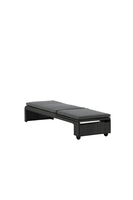 London Outdoor Sun - Lounge - schwarz/Weidengeflecht - Outdoor Sun - Lounges - ALVAHOME