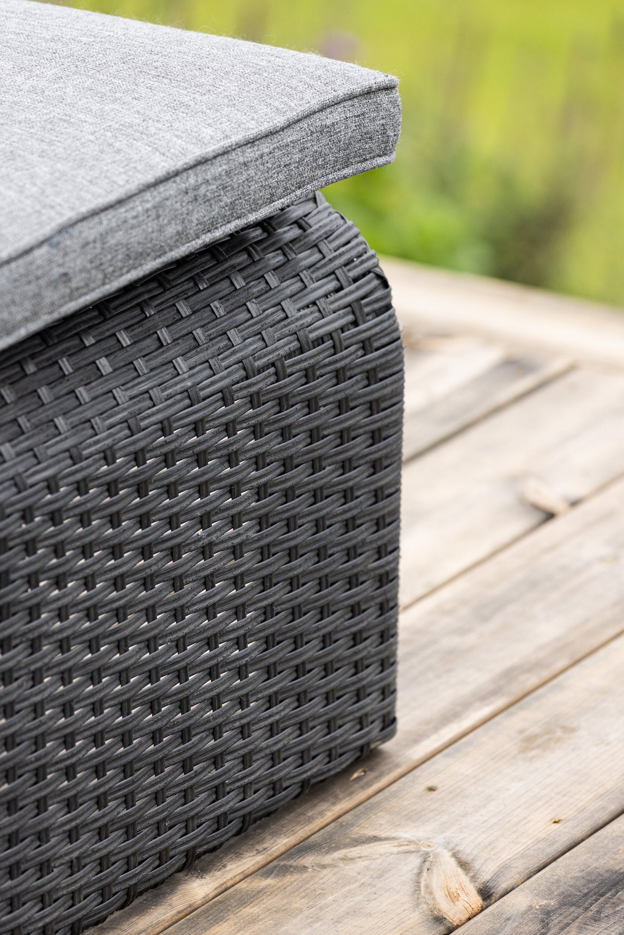London Outdoor Sun - Lounge - schwarz/Weidengeflecht - Outdoor Sun - Lounges - ALVAHOME