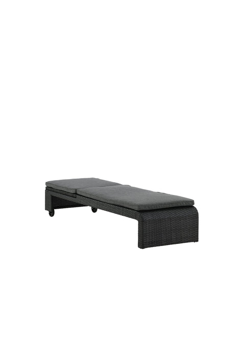London Outdoor Sun - Lounge - schwarz/Weidengeflecht - Outdoor Sun - Lounges - ALVAHOME