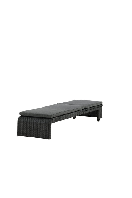 London Outdoor Sun - Lounge - schwarz/Weidengeflecht - Outdoor Sun - Lounges - ALVAHOME
