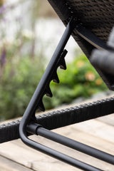 London Outdoor Sun - Lounge - schwarz/Weidengeflecht - Outdoor Sun - Lounges - ALVAHOME