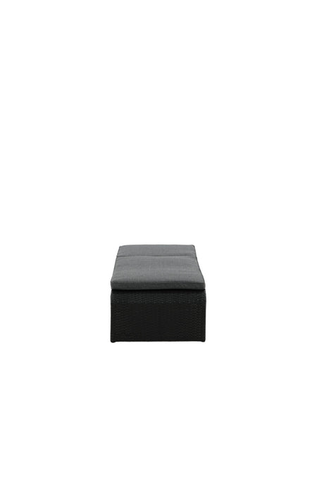 London Outdoor Sun - Lounge - schwarz/Weidengeflecht - Outdoor Sun - Lounges - ALVAHOME