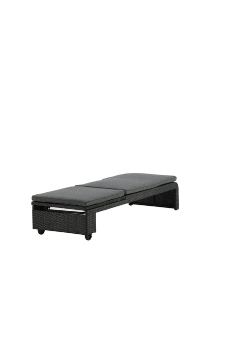 London Outdoor Sun - Lounge - schwarz/Weidengeflecht - Outdoor Sun - Lounges - ALVAHOME