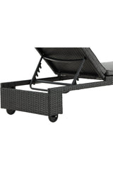 London Outdoor Sun - Lounge - schwarz/Weidengeflecht - Outdoor Sun - Lounges - ALVAHOME