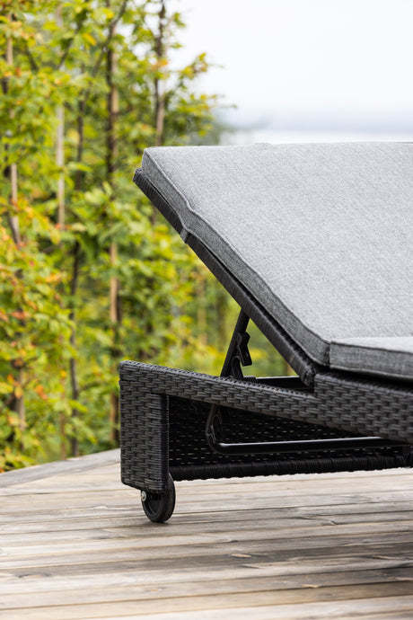 London Outdoor Sun - Lounge - schwarz/Weidengeflecht - Outdoor Sun - Lounges - ALVAHOME