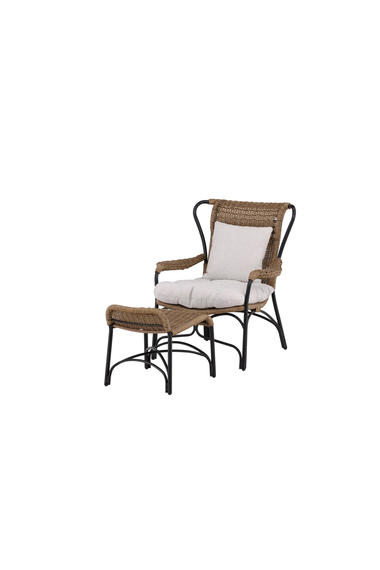 Loreto Outdoor Lounge - Stuhl - schwarz/Stahl - Accent Chair - ALVAHOME