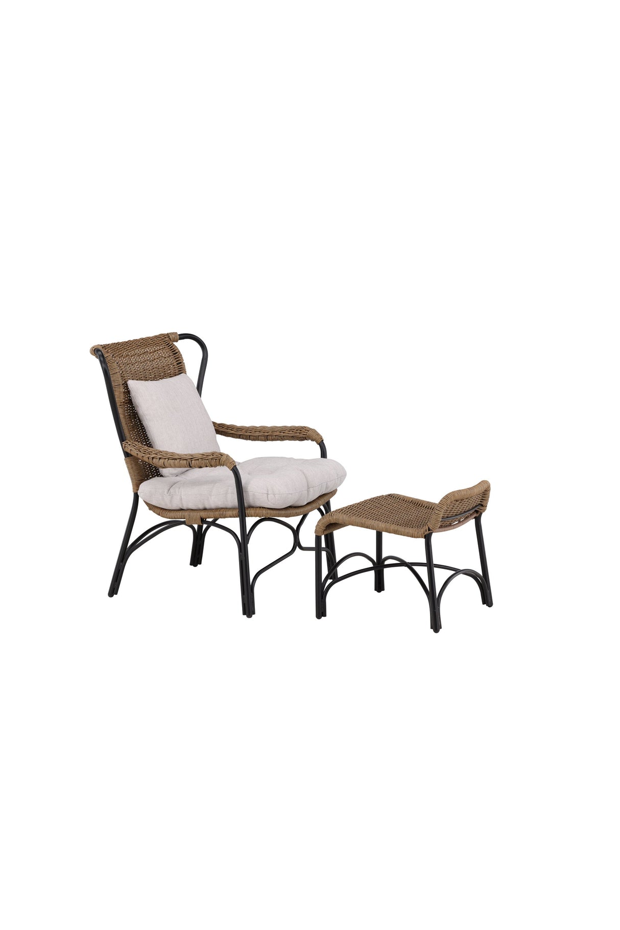 Loreto Outdoor Lounge - Stuhl - schwarz/Stahl - Accent Chair - ALVAHOME