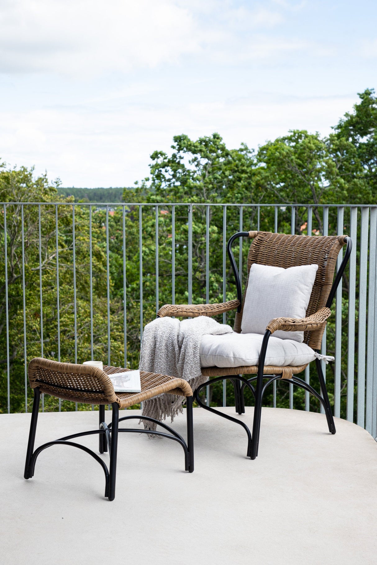 Loreto Outdoor Lounge - Stuhl - schwarz/Stahl - Accent Chair - ALVAHOME