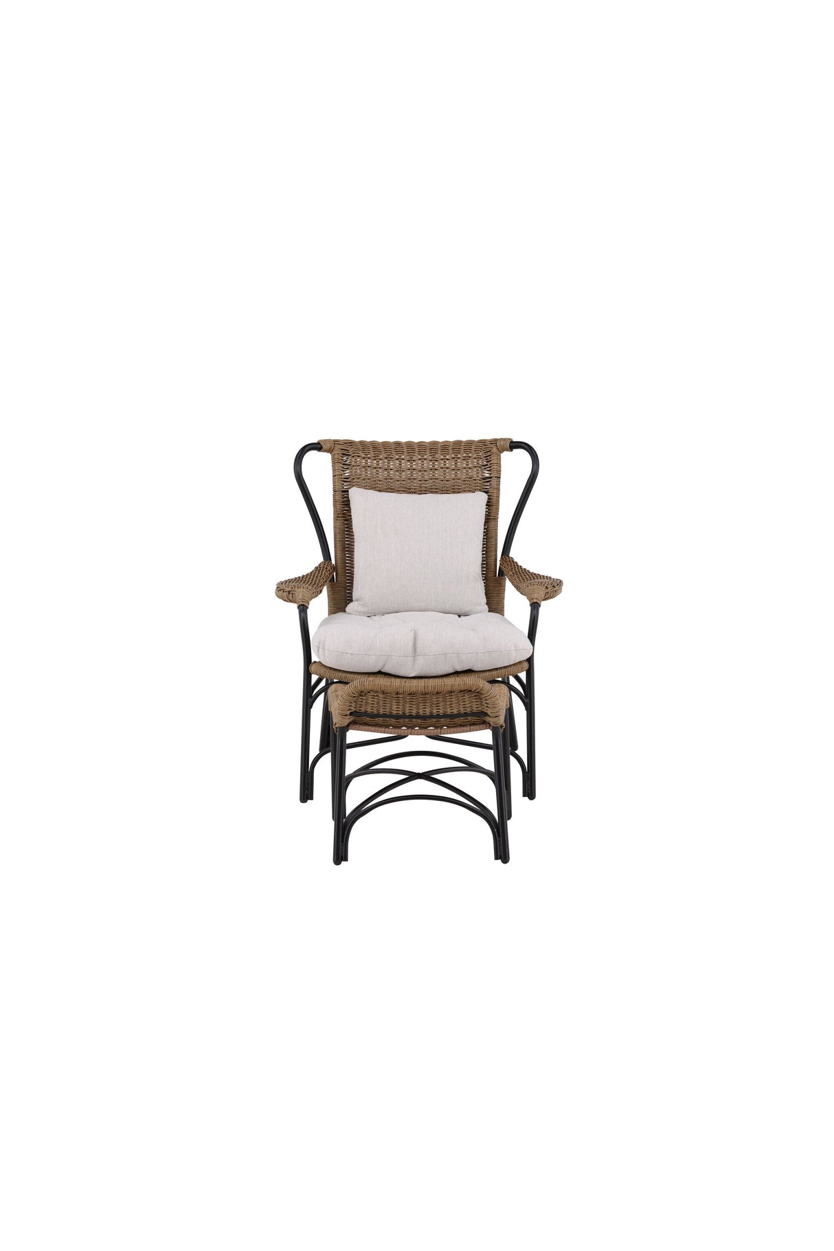 Loreto Outdoor Lounge - Stuhl - schwarz/Stahl - Accent Chair - ALVAHOME