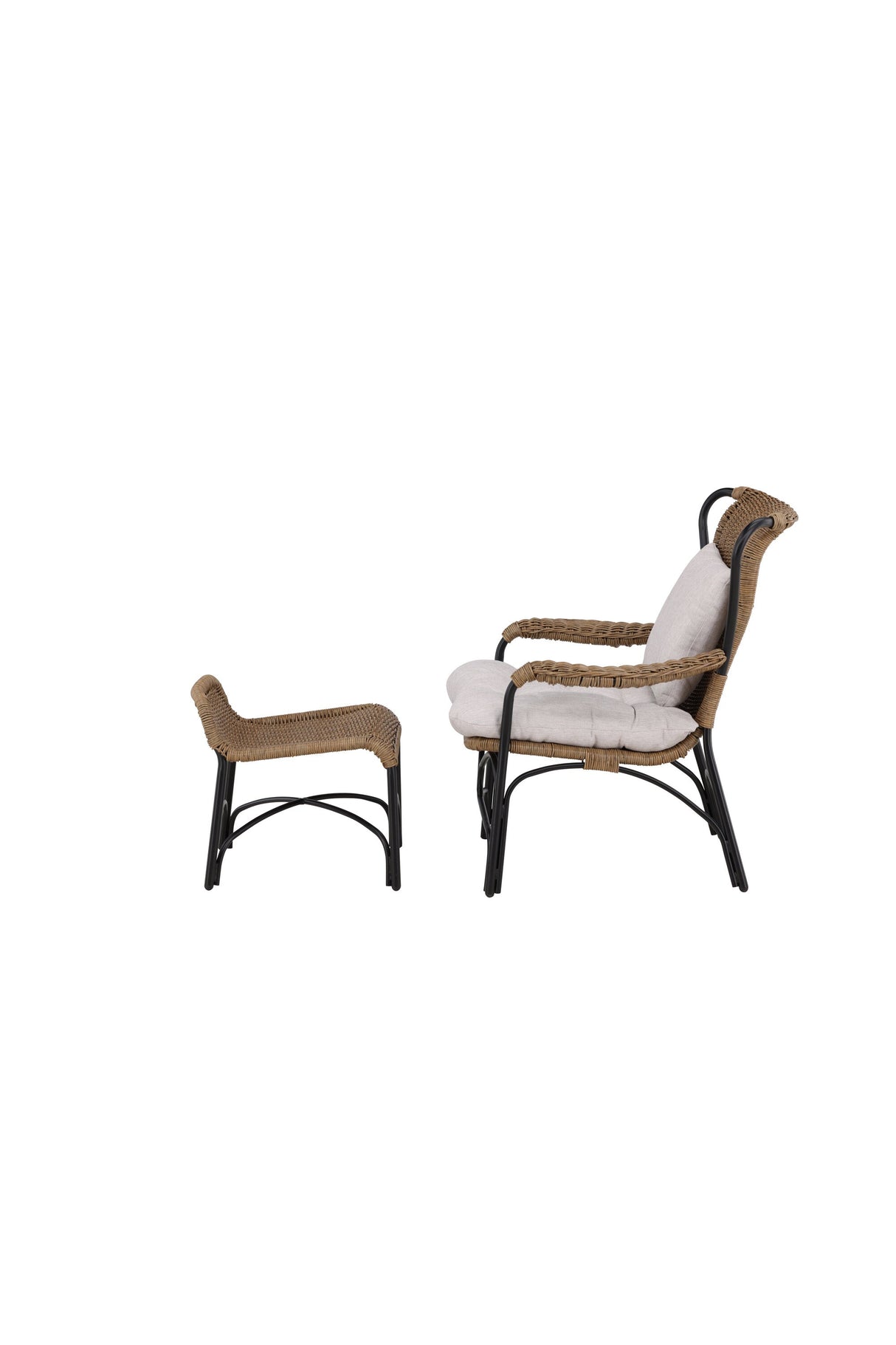 Loreto Outdoor Lounge - Stuhl - schwarz/Stahl - Accent Chair - ALVAHOME